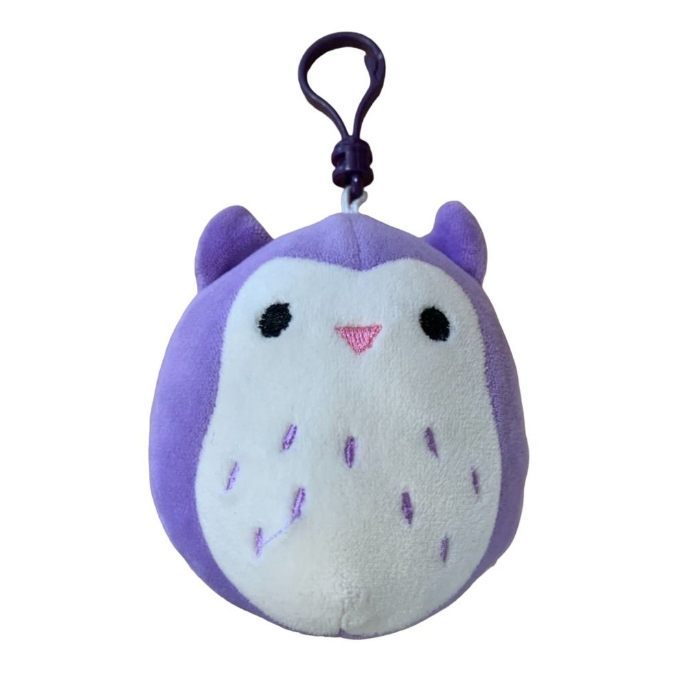 Squishmallows KeyChain Plush Stuffed Toy Purple Paxton Pirate no Tush Tag Key Ch